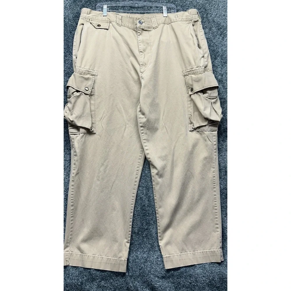 Polo Ralph Lauren Mens Size 42X30 Beige Vintage Cargo Pants (U3)